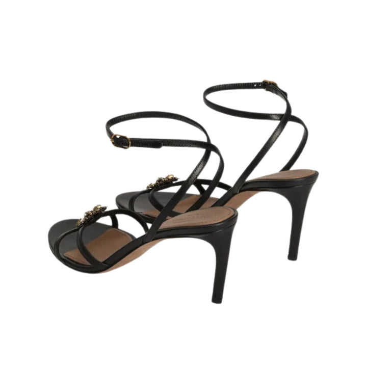 Devotion Calfskin Sandals in Nero