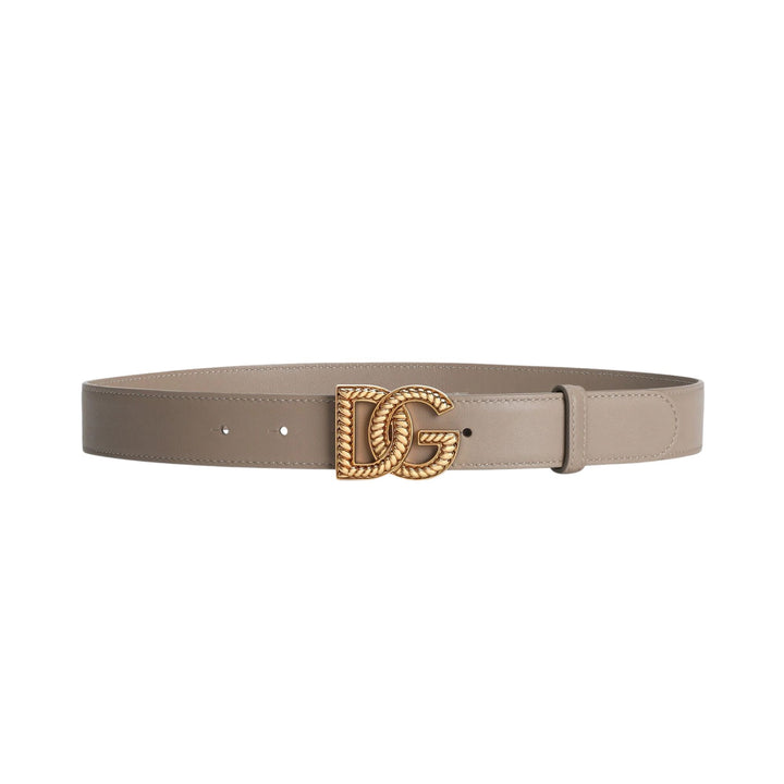 Dolce & Gabbana Logo Belt in Beige