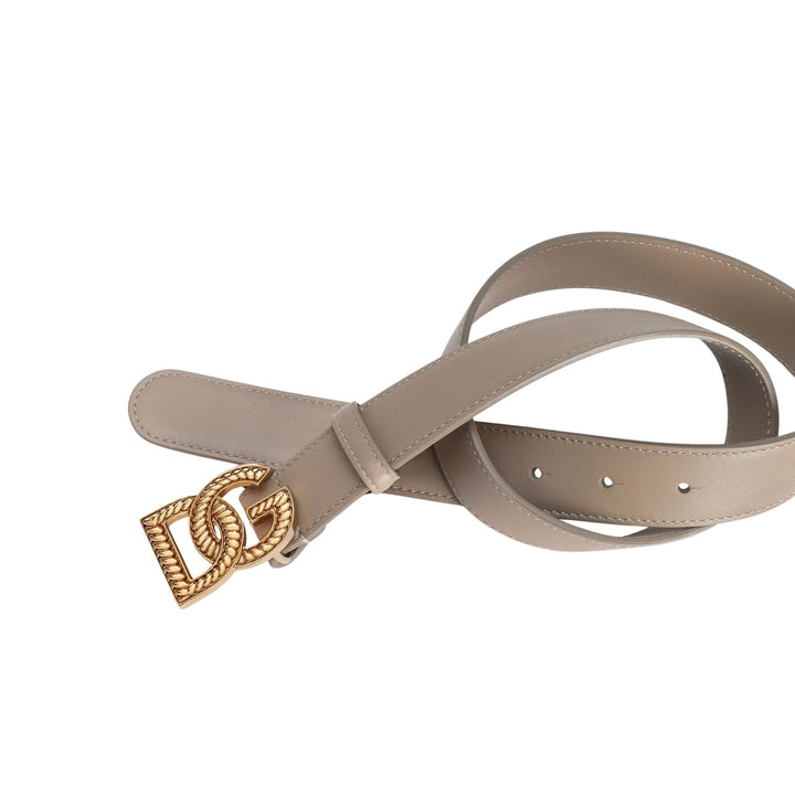 Dolce & Gabbana Logo Belt in Beige