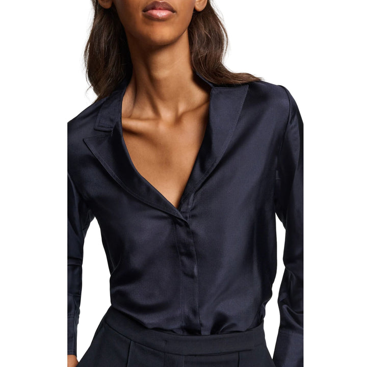 Trench it Up Blouse - Blue Night
