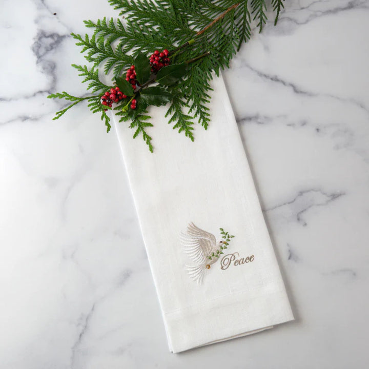 Dove of Peace Linen Towel