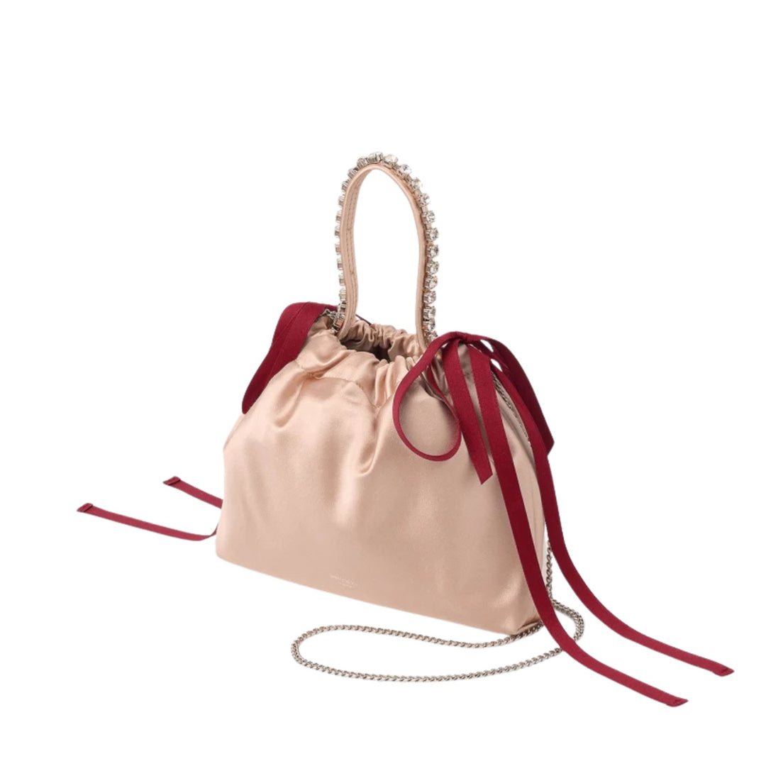 Drawstring Mini Top Handle - YZO - Silver/Rose