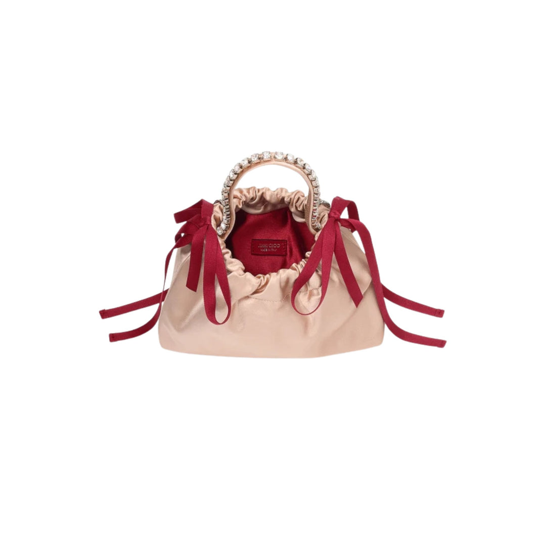 Drawstring Mini Top Handle - YZO - Silver/Rose