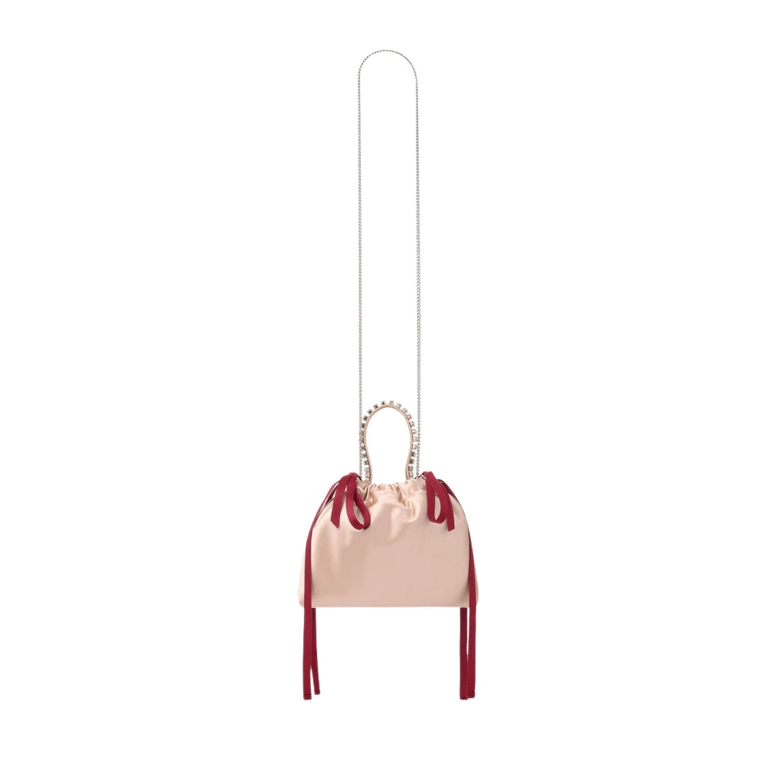 Drawstring Mini Top Handle - YZO - Silver/Rose