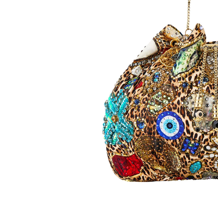 Drawstring Pouch Bag With Chain Strap