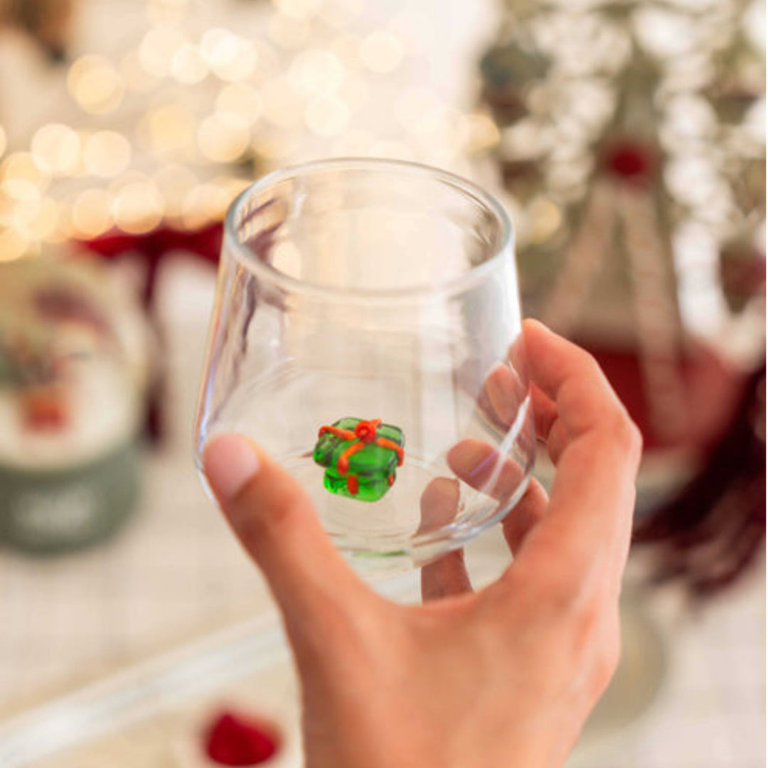 Minizoo Drinking Glass Handmade Gift Box Figure, front