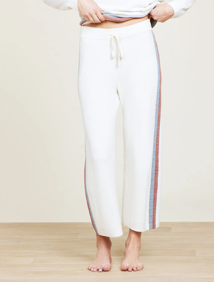 Multi Stripe Wide Leg Pant - CREAM MULTI