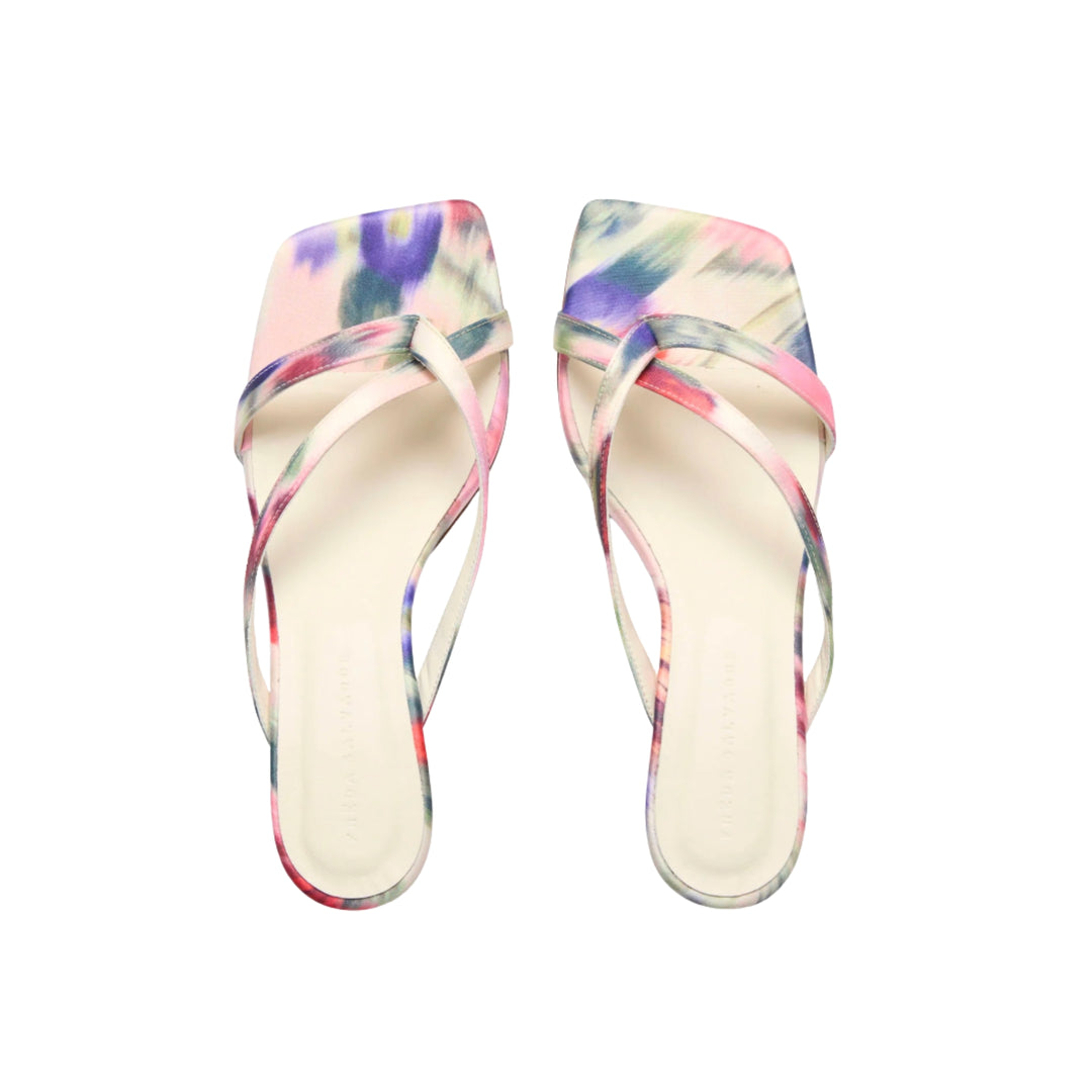 Watercolor Satin Elaine Sandal