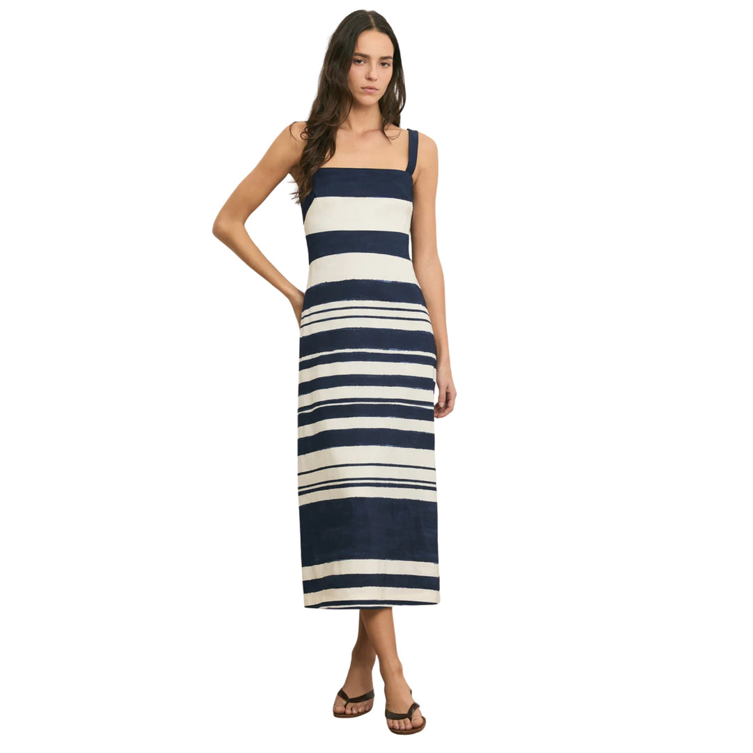 Ella Dress in Navy/Dove