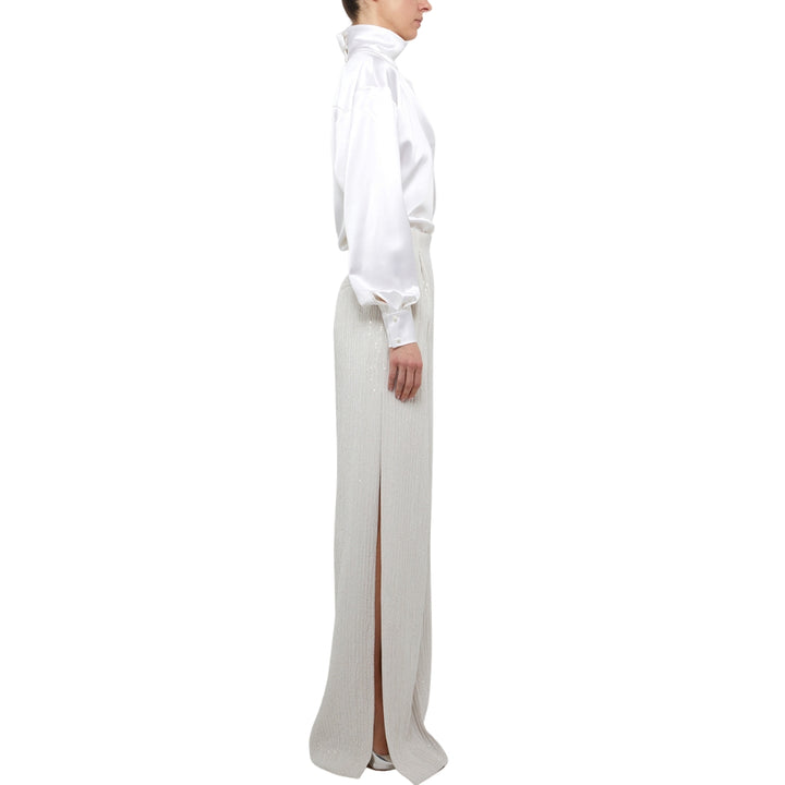 Embellished Maxi Skirt in Ivory