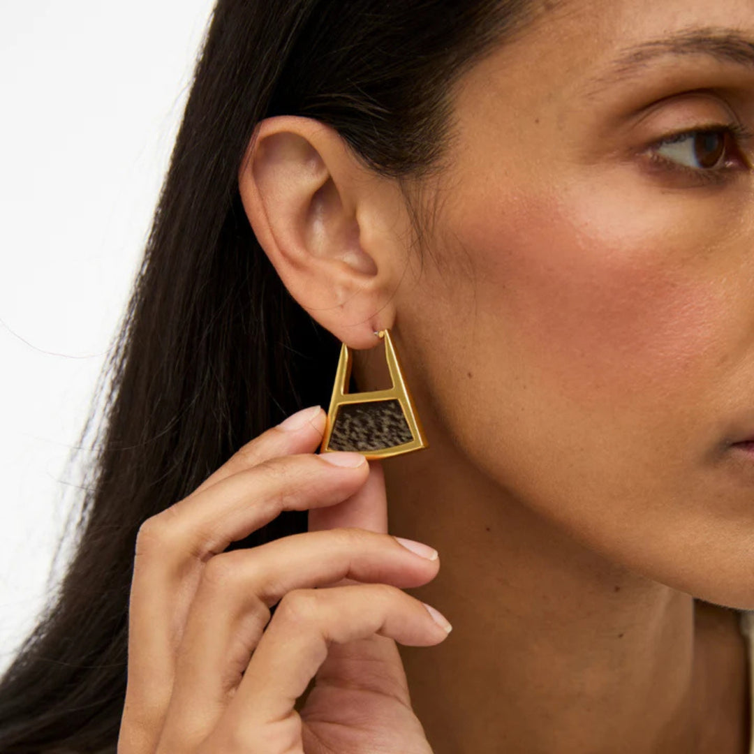 Emma Double Sided Triangle Hoop