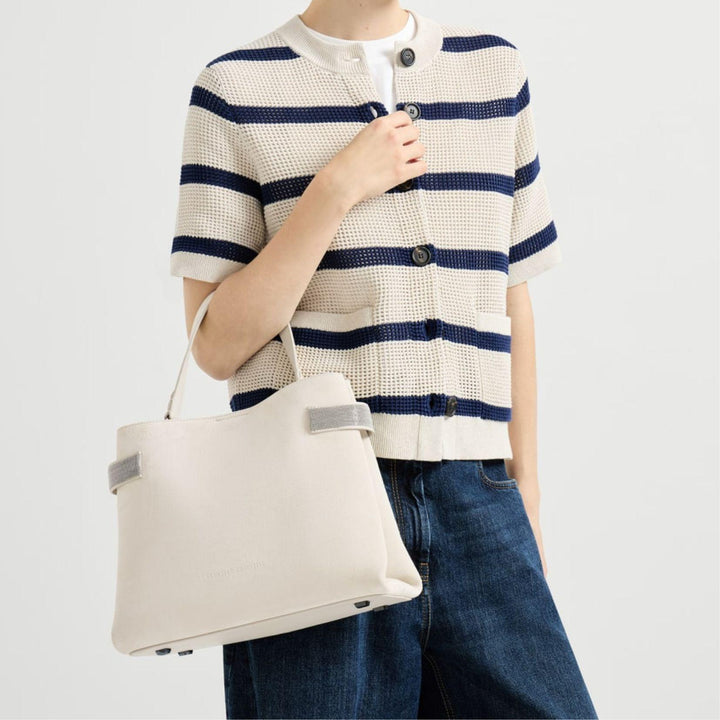 Essence Suede Top Handle Bag