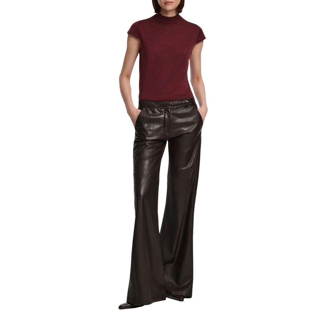 Essential Ease Knit Top in deep red brown