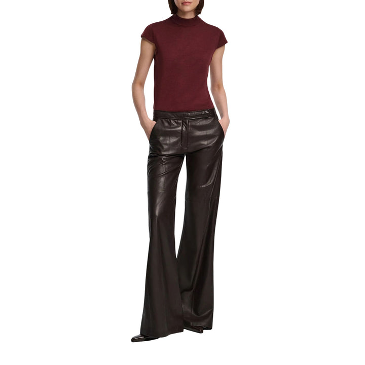 Essential Ease Knit Top in deep red brown