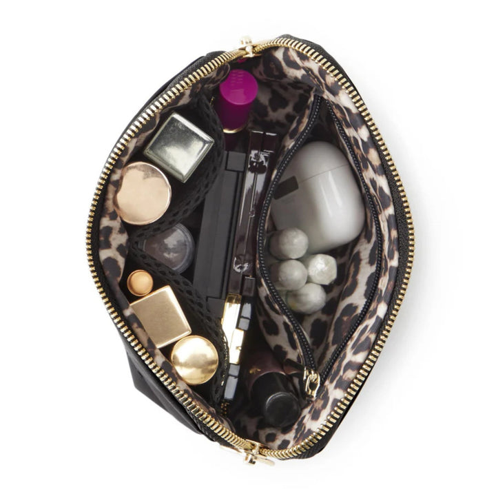 Everyday Cosmetic Bag Black/Leopard
