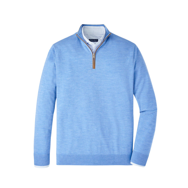 Excursionist Flex Quarter-Zip Sweater, Blue Topaz
