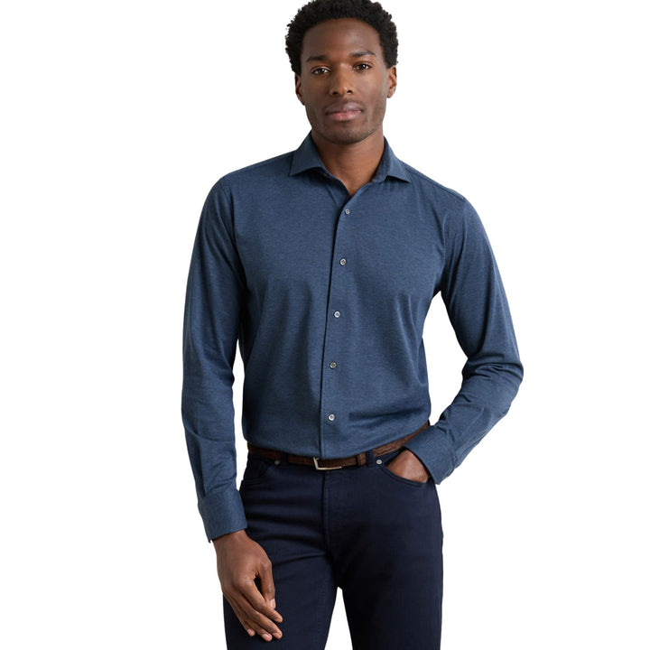 Excursionist Flex Solid Sport Shirt in Navy