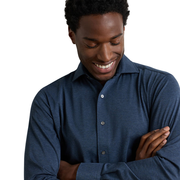 Excursionist Flex Solid Sport Shirt in Navy