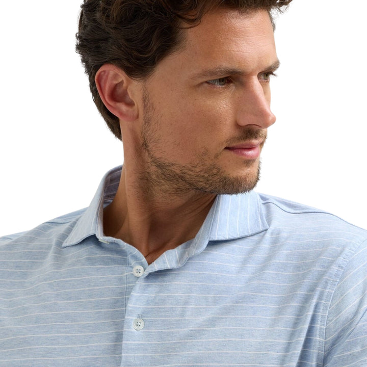 Excursionist Flex Striped Polo in Blue Frost
