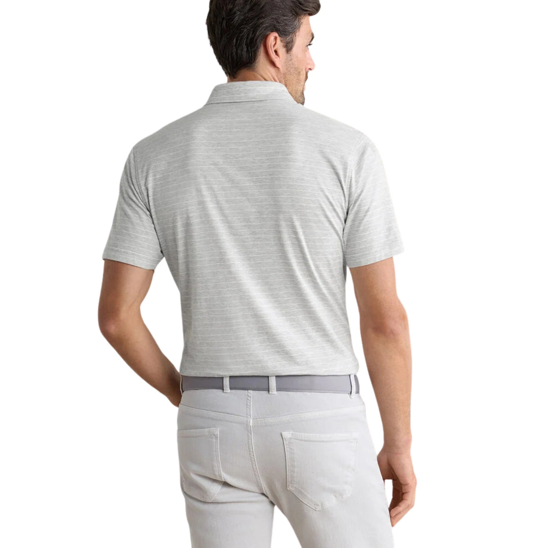 Excursionist Flex Striped Polo in British Grey
