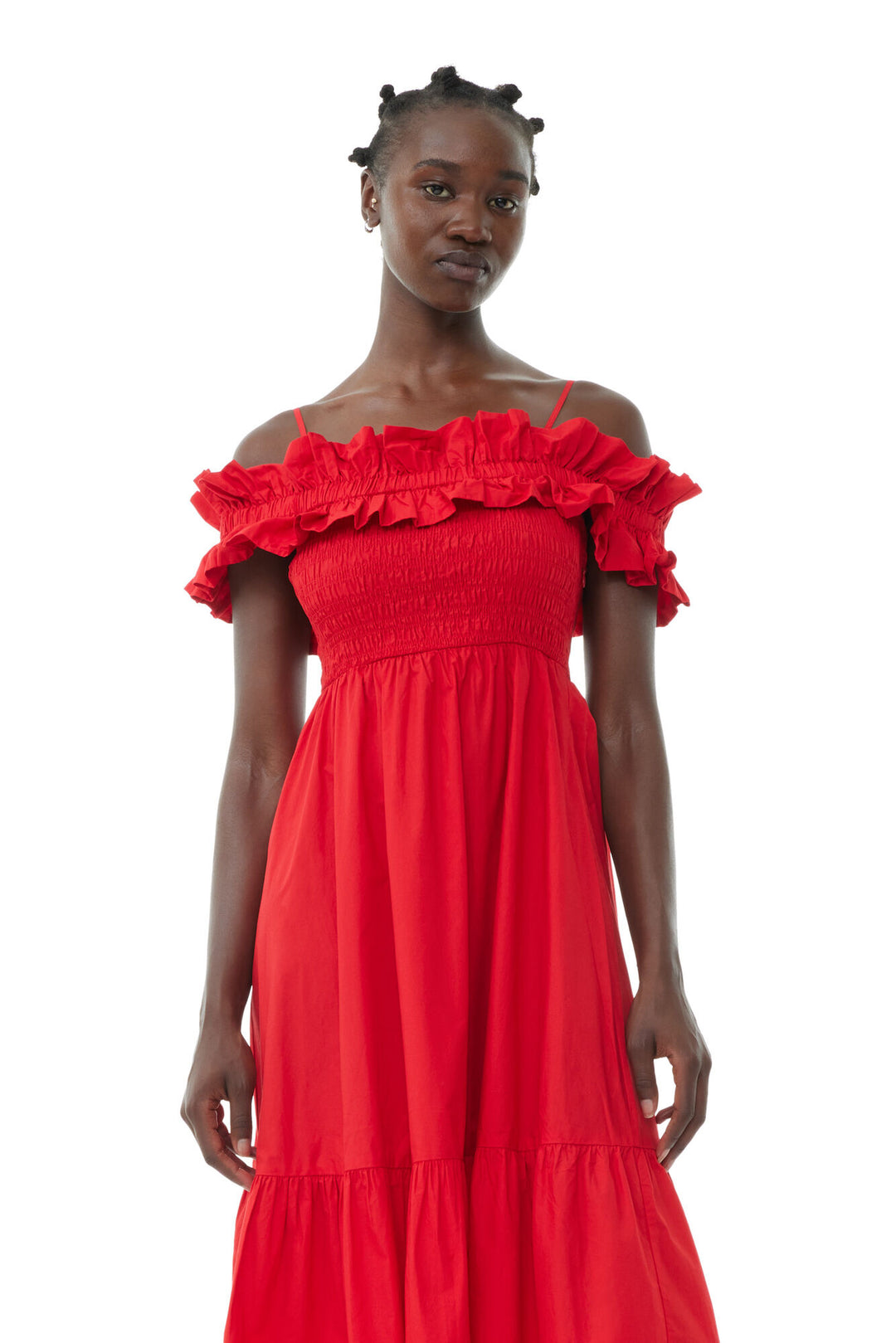 Racing Red Poplin Dress