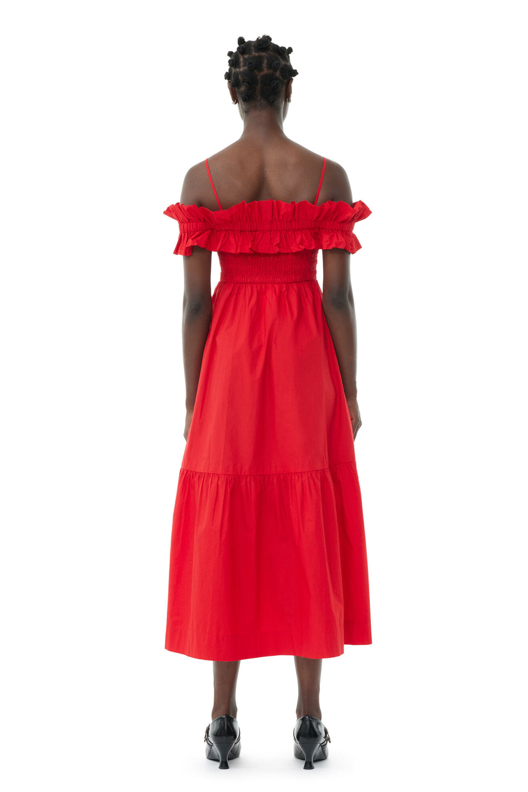 Racing Red Poplin Dress