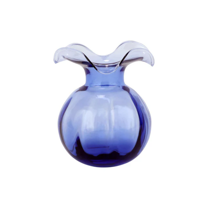 Hibiscus Glass Indigo Bud Vase
