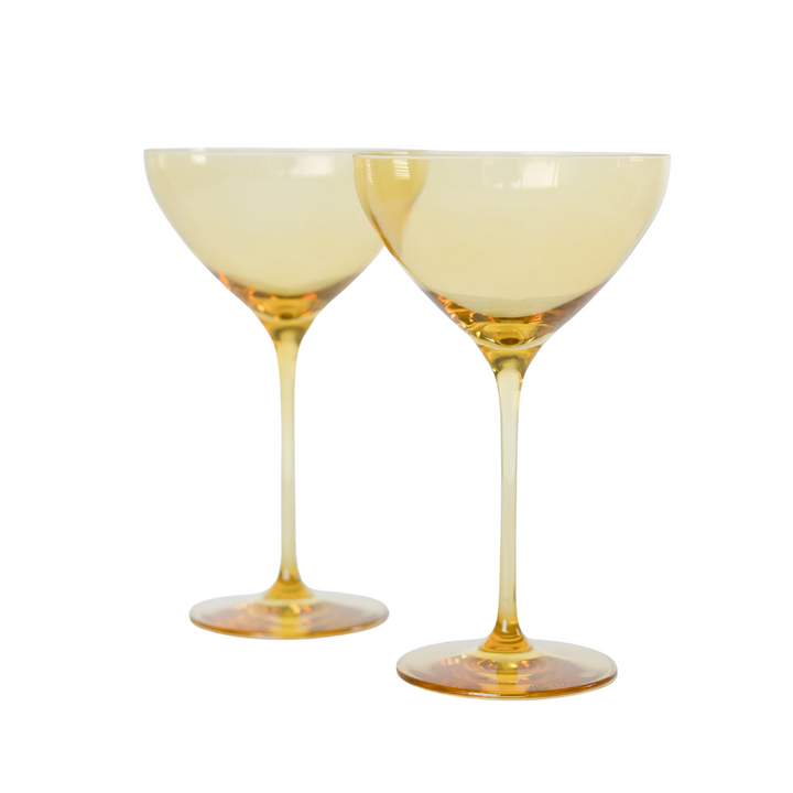 Colored Martini Glass Yellow