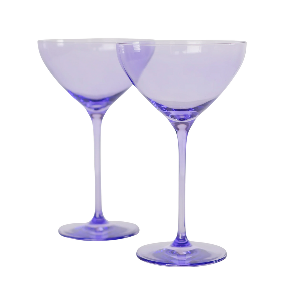 Colored Martini Glass Lavender