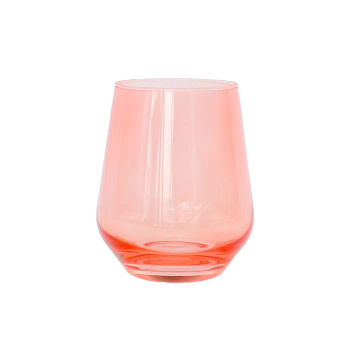 Stemless - Coral Peach Pink