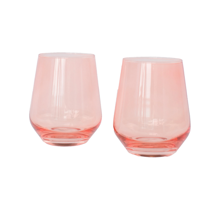 Stemless - Coral Peach Pink