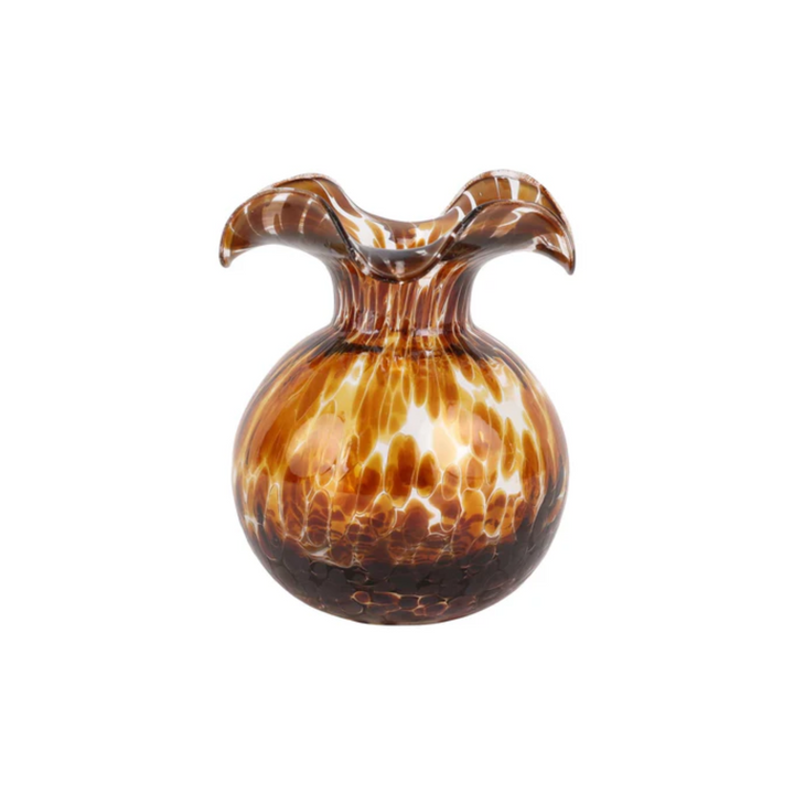 Hibiscus Glass Tortoiseshell Bud Vase