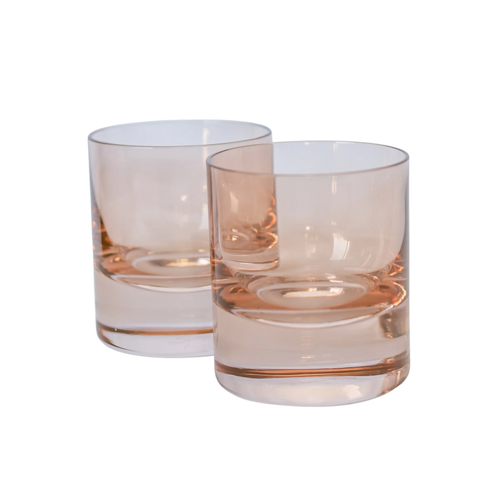 Colored Rocks Glass Blush Pink