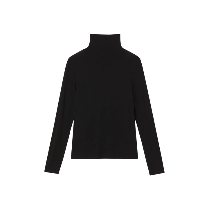 FUNNEL TURTLENECK, Black