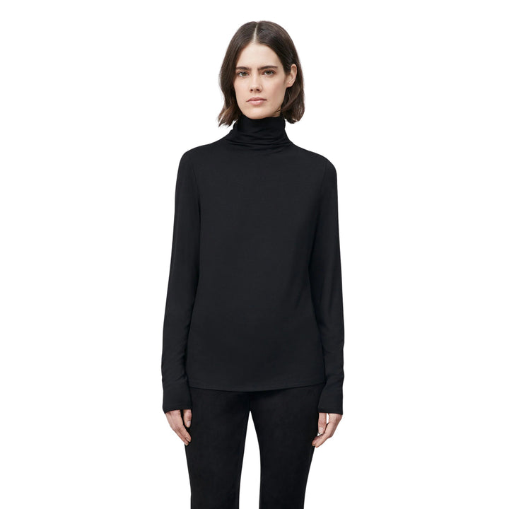 FUNNEL TURTLENECK, Black