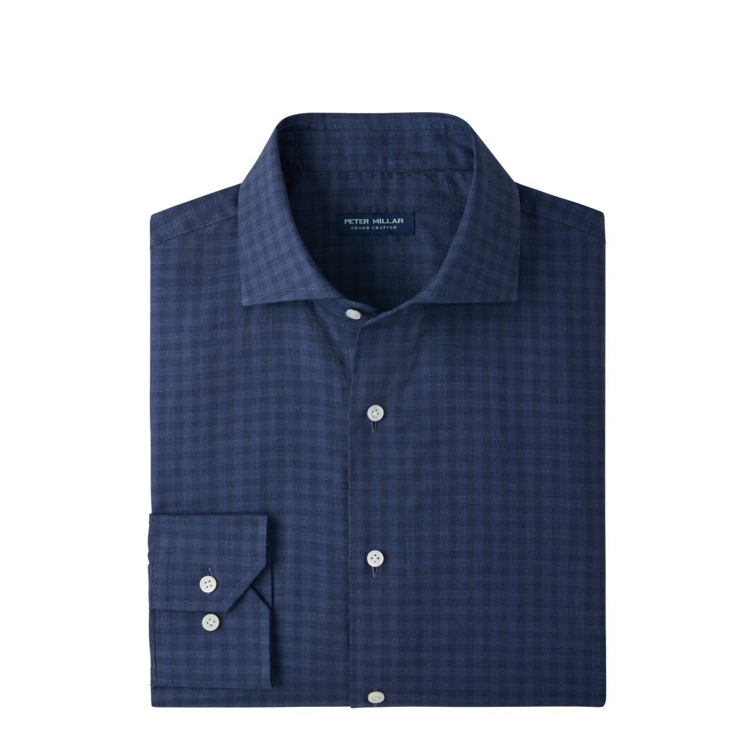 Felix Cotton Sport Shirt in Navy