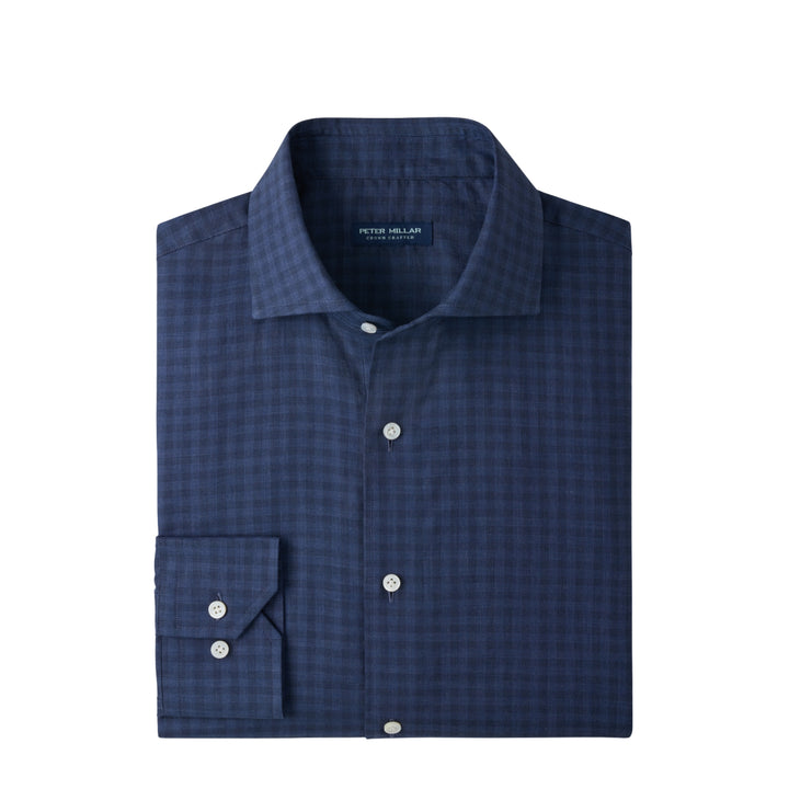 Felix Cotton Sport Shirt in Navy