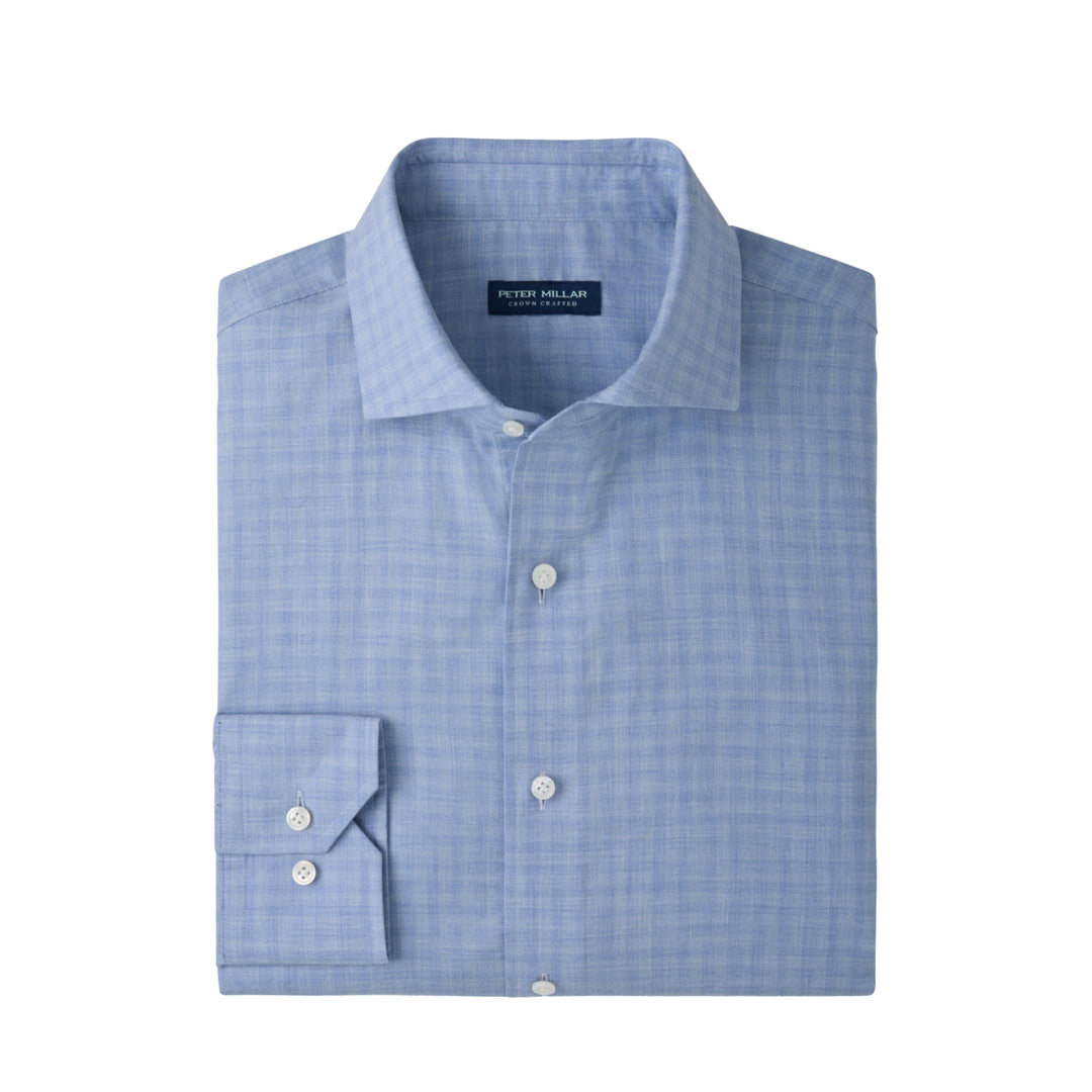 Felix Cotton Sport Shirt in Windy Blue