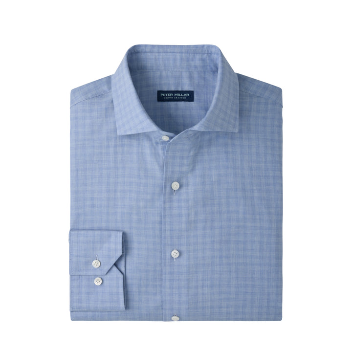 Felix Cotton Sport Shirt in Windy Blue