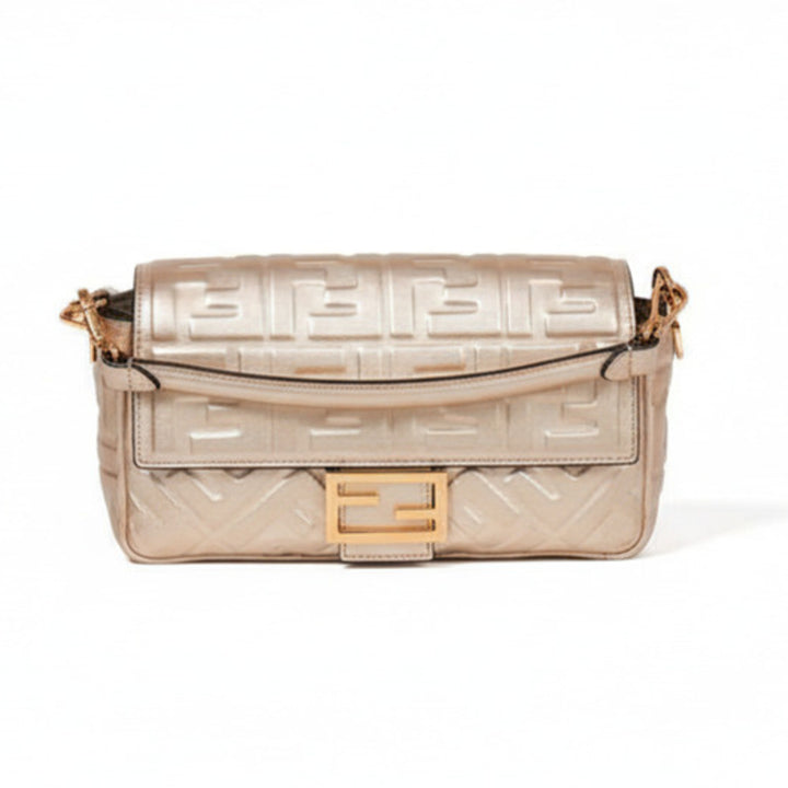 Fendi Convertible Baguette Bag in Gold