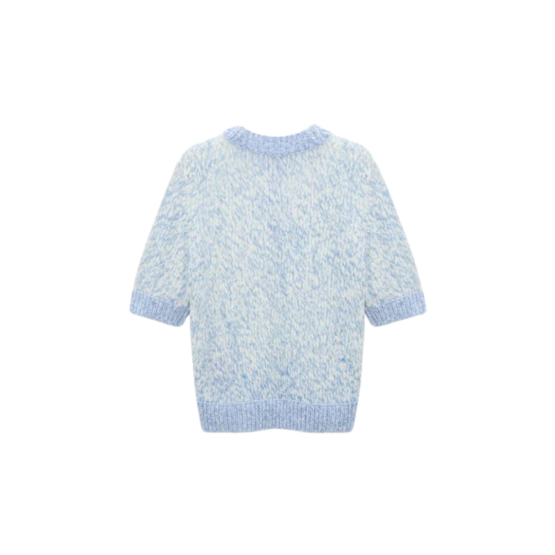 Fine Colortwist Statements Pullover in Blue Mouline