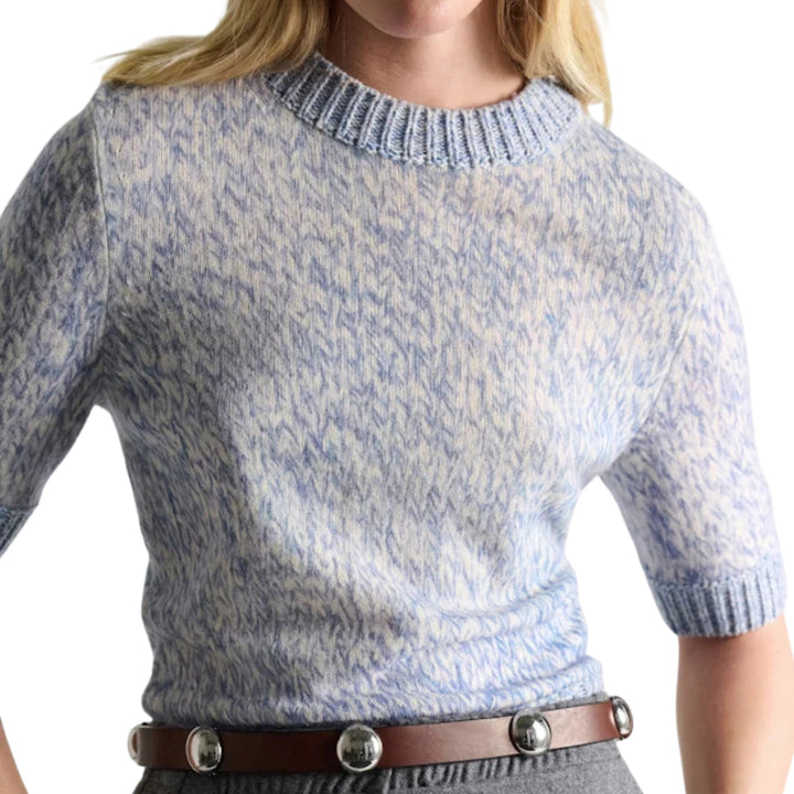 Fine Colortwist Statements Pullover in Blue Mouline
