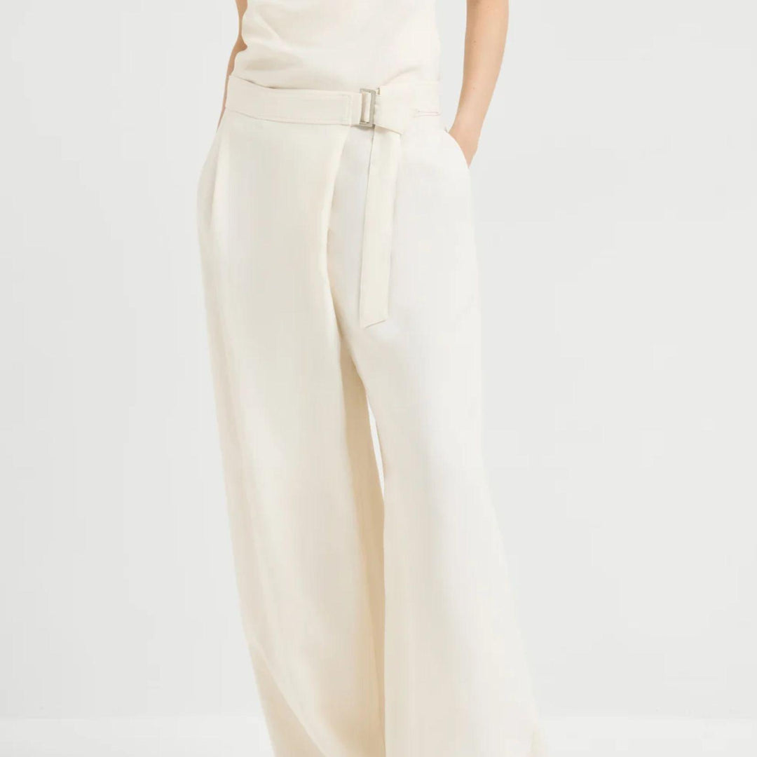 Fluid Twill Wrap Pant
