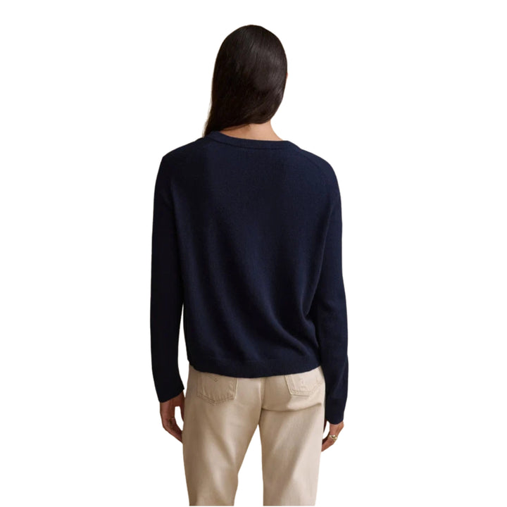 Flynn Cashmere V-Neck in Dark Navy