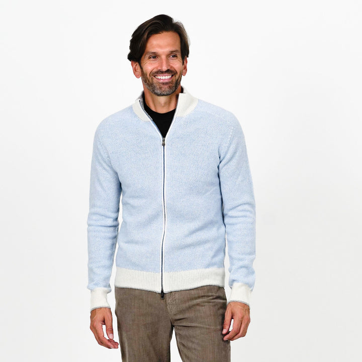 Zip Knit with Contrast Trim