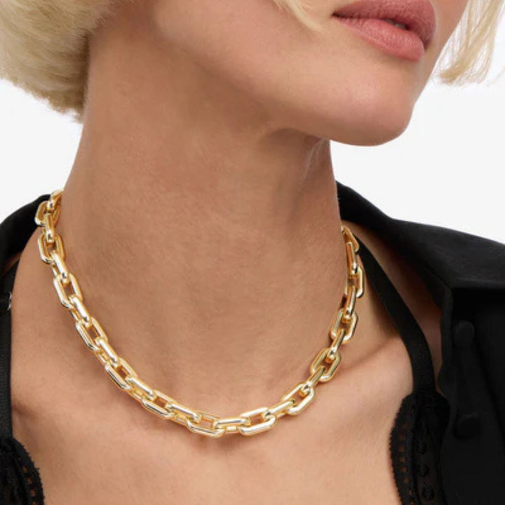 Frankie Chain Necklace 16' - Gold