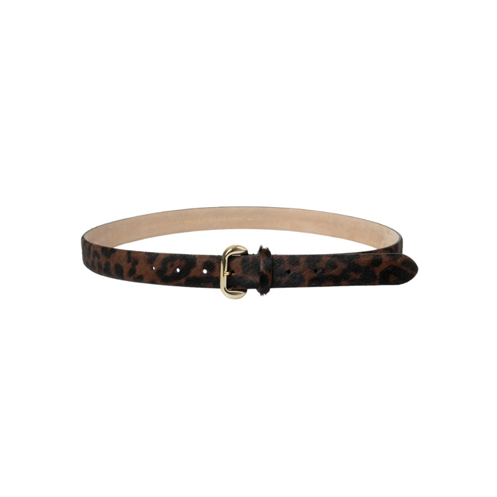 Gavazzeni Hana Horsy Leather Belt in Leopard, front
