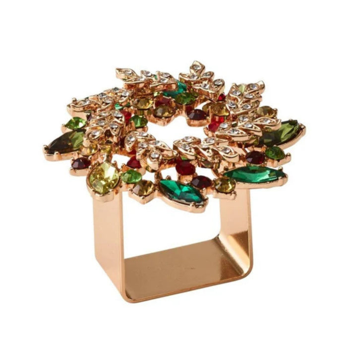 Gem Wreath Napkin Ring - Set of 4