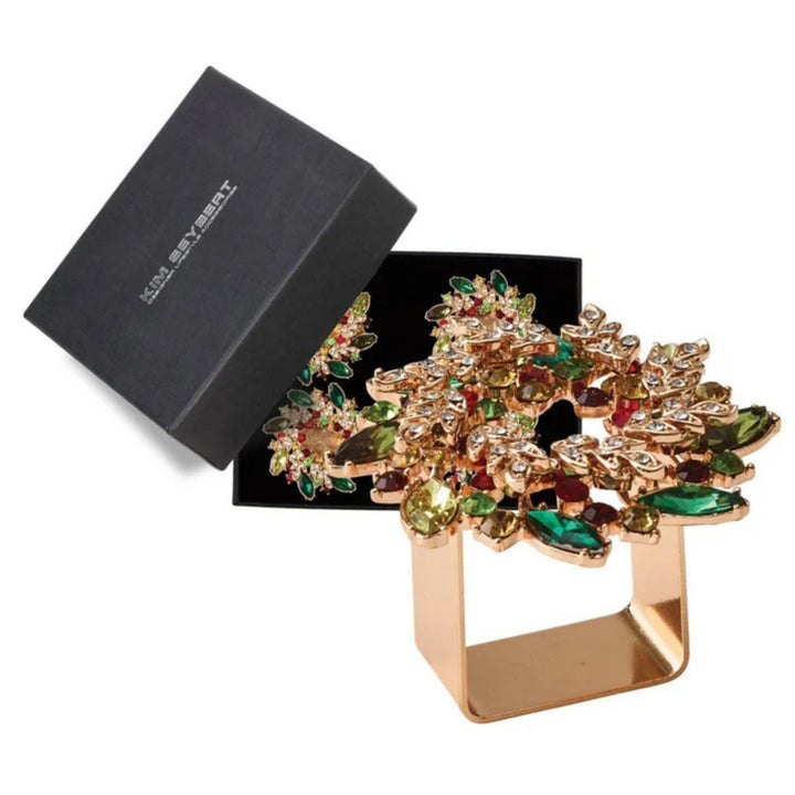 Gem Wreath Napkin Ring - Set of 4