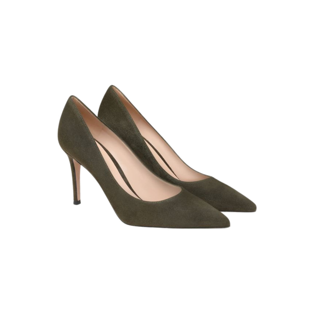 Gianvito 85 Pump in Dark Olive